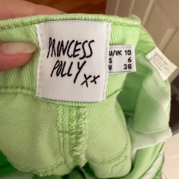 Princess Polly DENVER DENIM JEANS LIME GREEN - Picture 4 of 5
